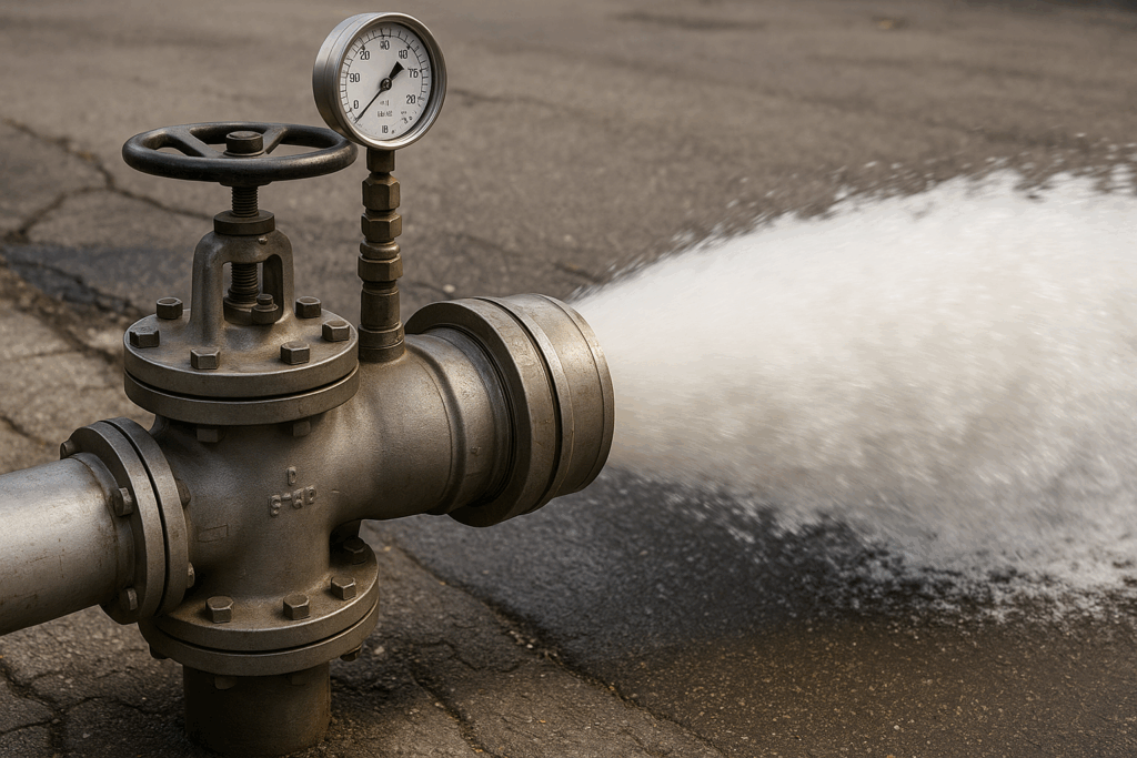 flow testing storm drain wastewater system