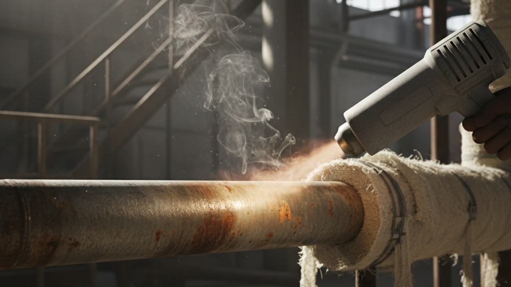 heat application on frozen pipe