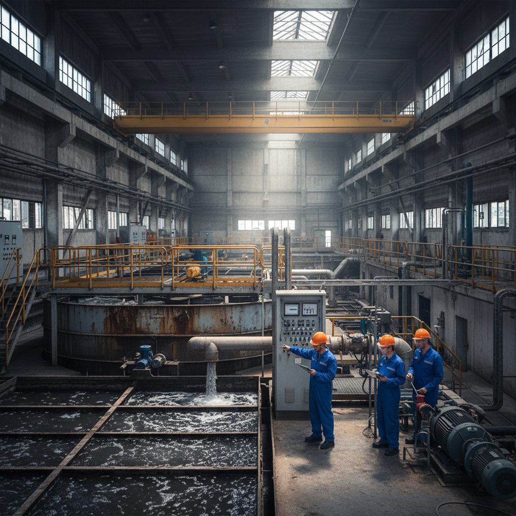 Wastewater treatment equipment inspection & maintenance schedule. Pumps, tanks, filters.