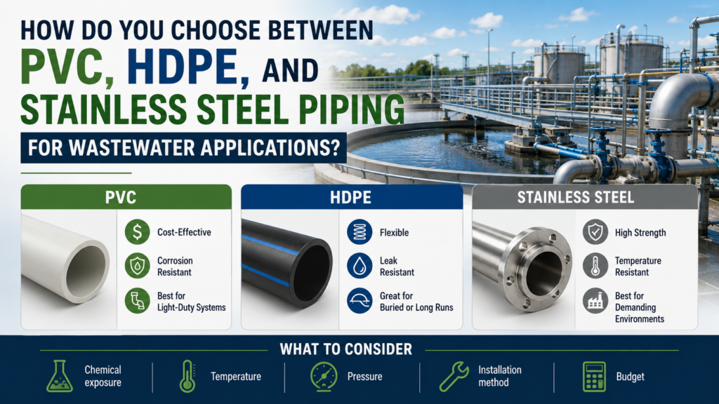 choosing the right piping material for wastewater